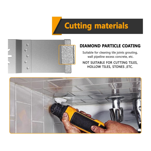 Oscillating Multi Tool Blades 6 Pack Diamond Multitool Kit for Grout Removal 2