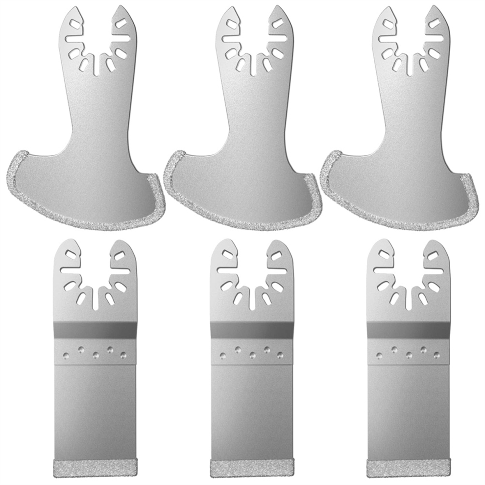 Oscillating Multi Tool Blades 6 Pack Diamond Multitool Kit for Grout Removal