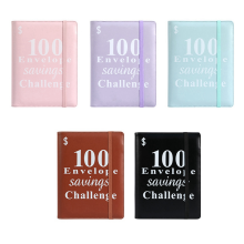 100 Envelope Money Saving Challenge Binder, Reusable A5 Budget Binder Challenges Book