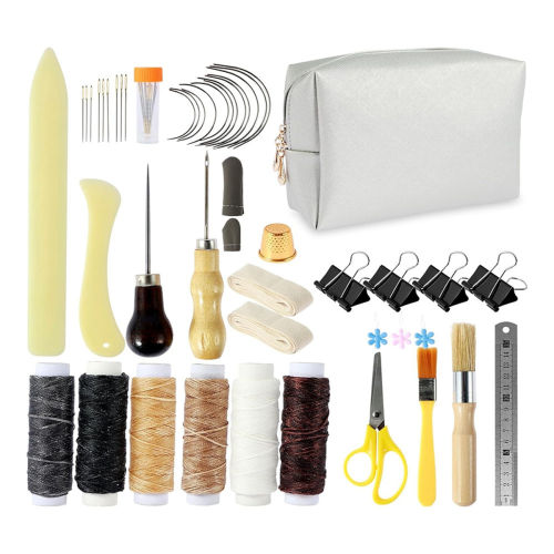 49 Pcs Hand Bookbinding Tools Kits for Beginners Binding Supplies Steel Ruler DIY Crafts 1