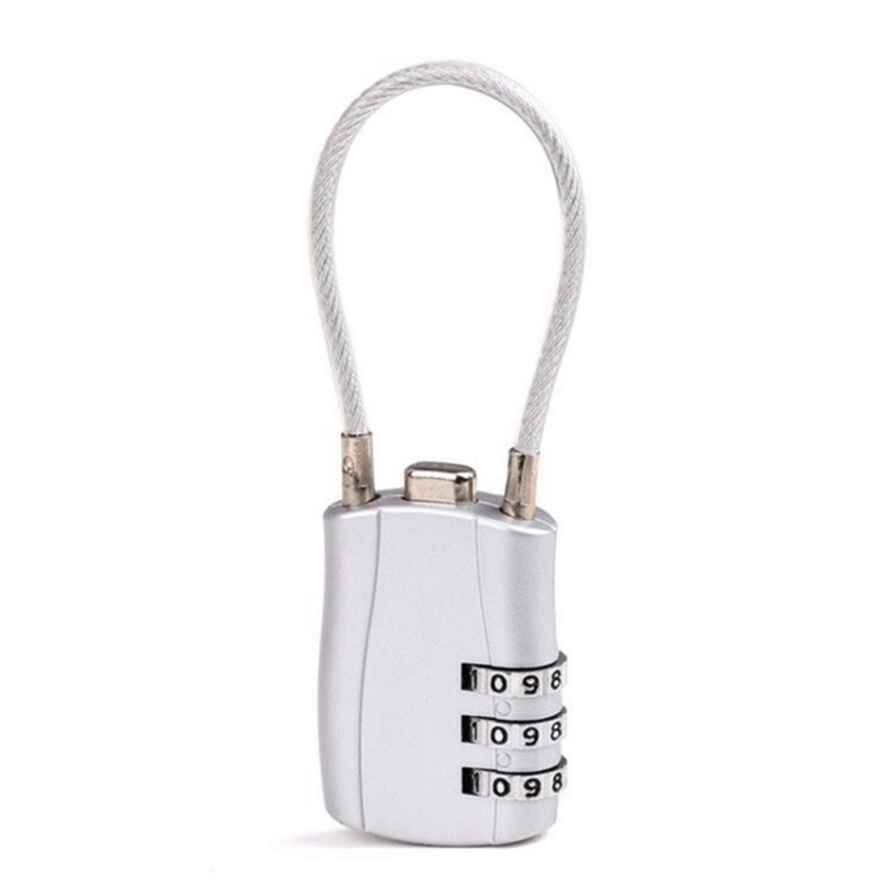 3 Digit Customs Code Lock Contrast Color Anti-Theft Padlock Portable Luggage Password C 4852649040796