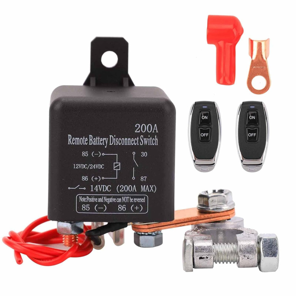 Remote Battery Disconnect Switch 360A Starting Current Upgraded Kill For Car Truck Dc12v 200A Control 4852649039233