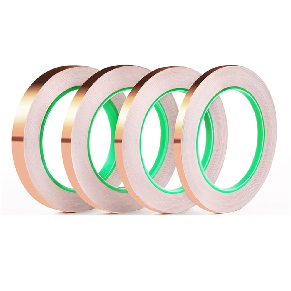 Copper Foil Tape, Conductive Tape 4 Sizes (0.2/0.24/0.3/0.4 Inches) X 82.5 Feet, Suitable For Stained Glass 4852649045272
