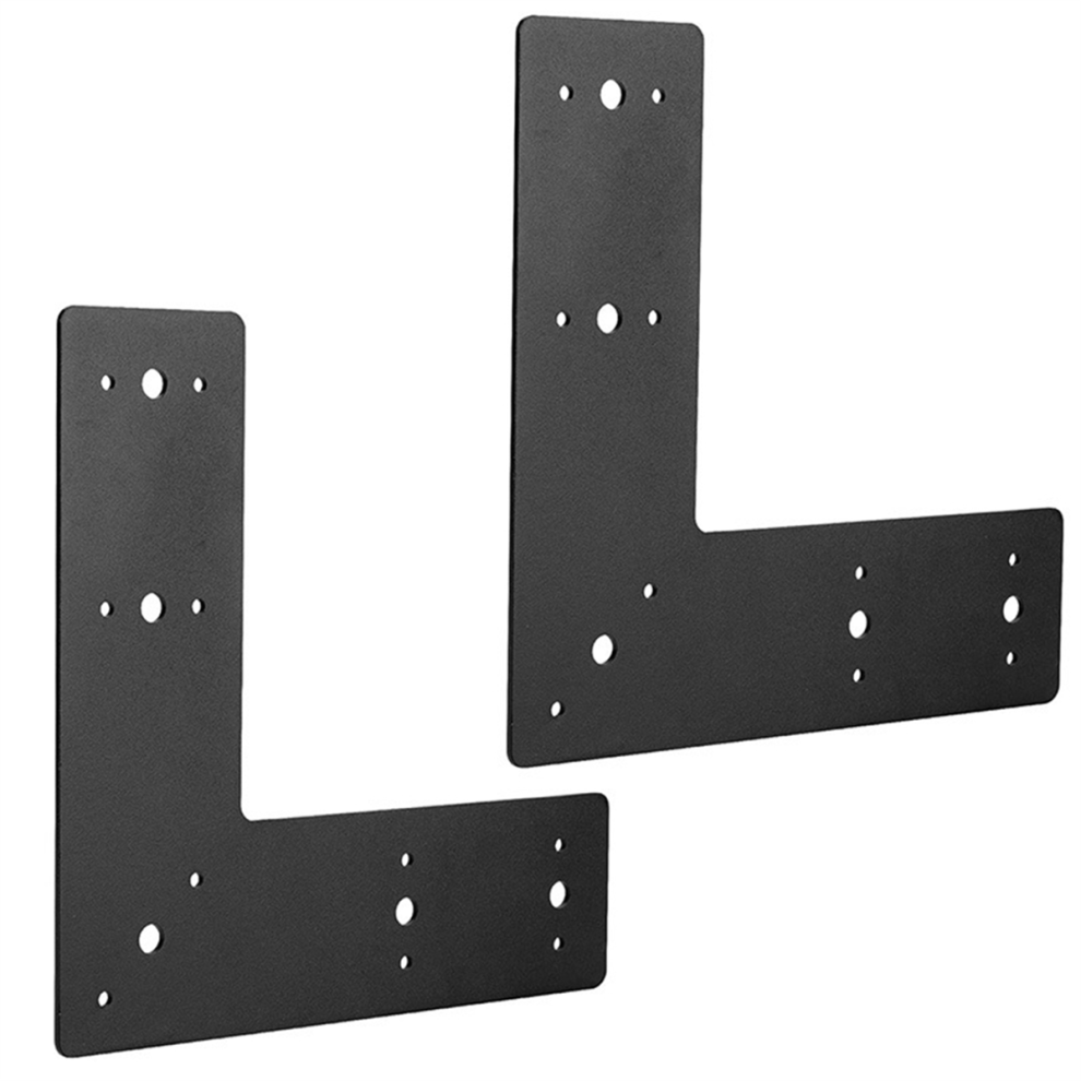 2 Pcs,Mending Plate Flat Straight Steel L Shape Bracket, Coated Post To Beam Connectors 4852649045135