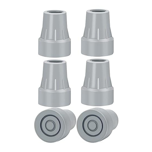 Crutch Tips, 7/8Inch Heavy Duty Non-Slip Rubber Cane Replacement Foot Caps, Pads,6 PCS