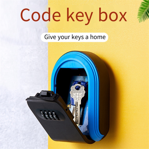 Key Safe Box Weatherproof 4 Digit Combination Outdoor Security Storage Case Lock Wall Mounted,Black & Green 2