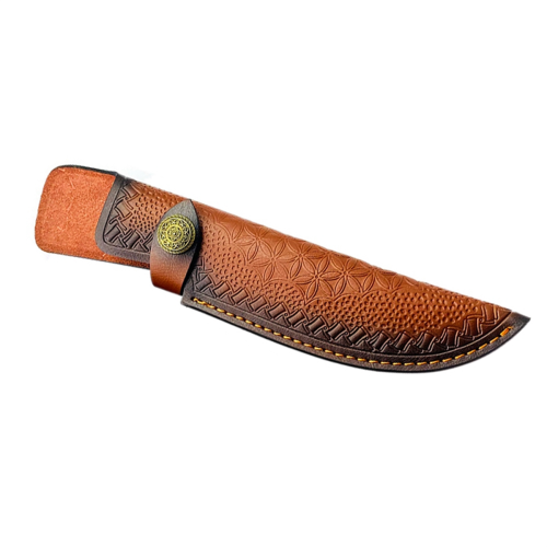 Leather Knife Scabbard Outdoor Straight Carrying Case Belt Loop Protective Cover