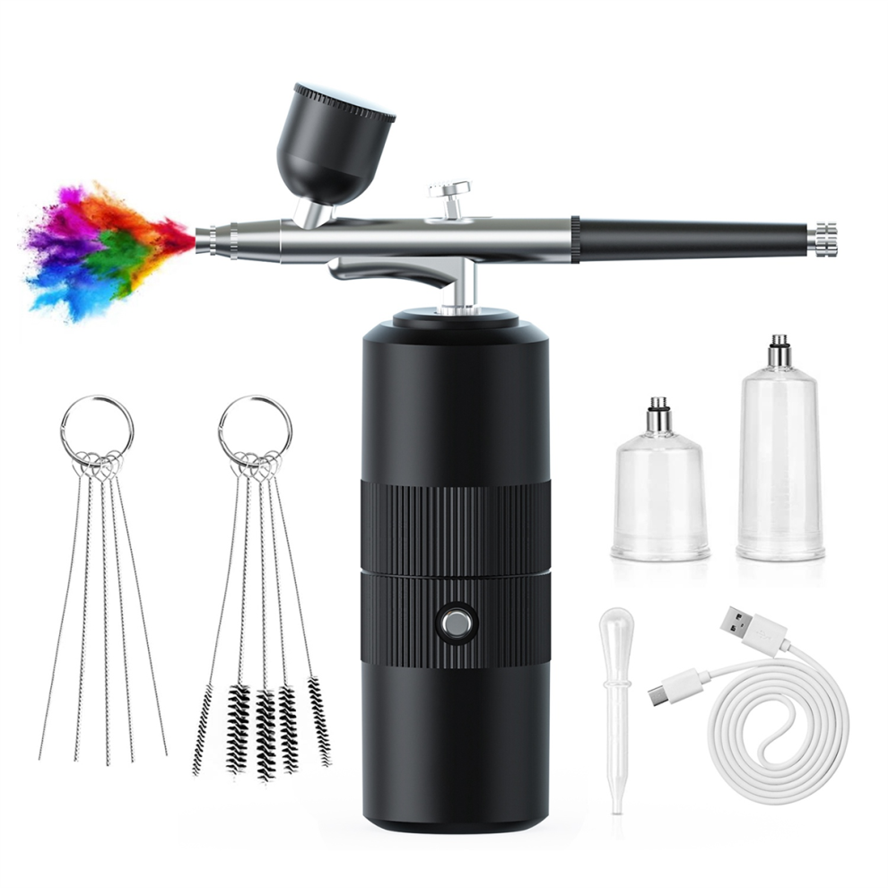 Saudism Oxygen Injector Protable Airbrush For Nails Art Paint Air Compressor Nano Fog Mist Manicure Diy Cake Sprayer
