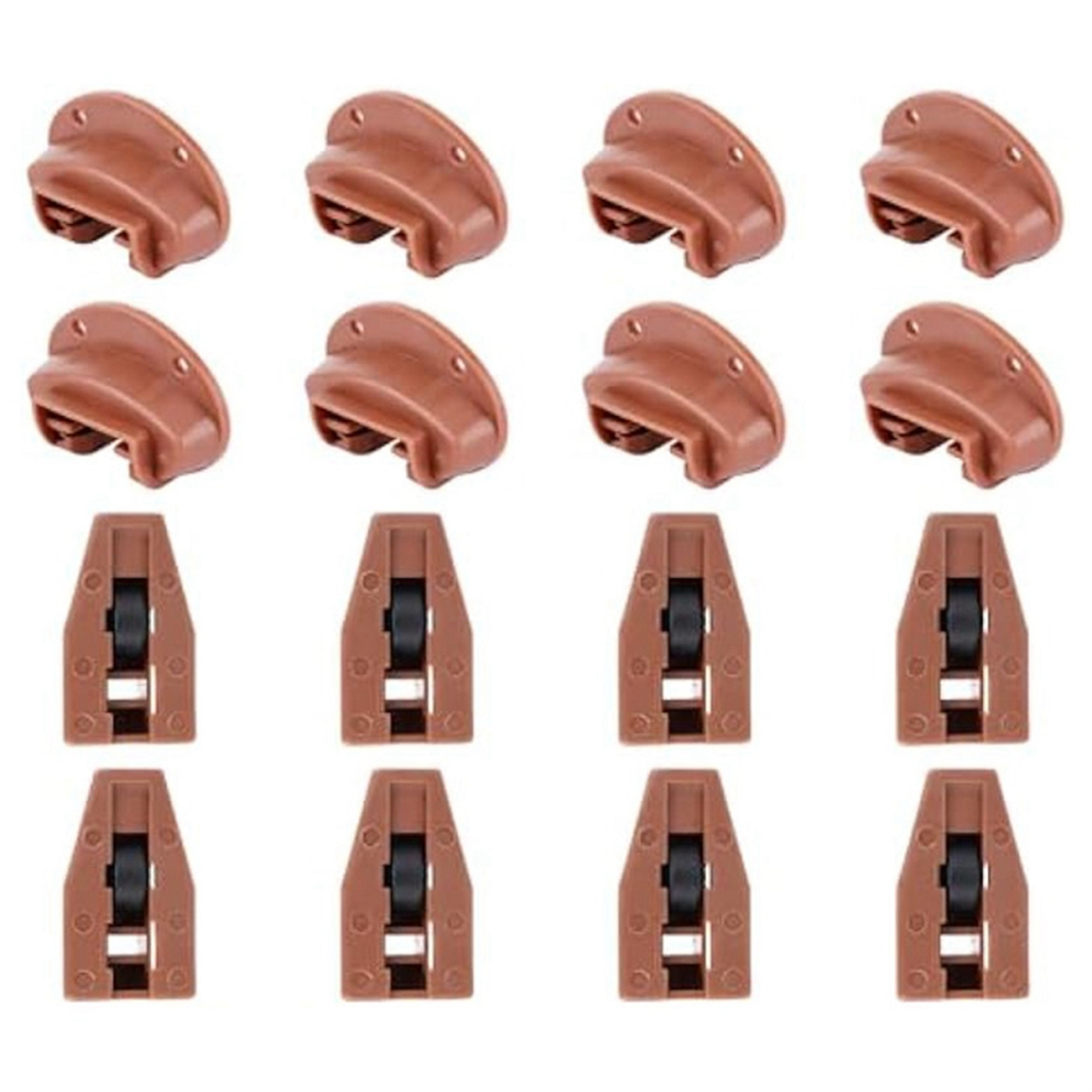 8Sets Plastic Drawer Track Guides Kit,Drawer Slides Replacement Parts For Center Mount Dresser 4852649055226