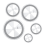 5Pcs Circle Ruler Quilting Template Set, Templates for Drafting Acrylic Round Quilt Cutter 1