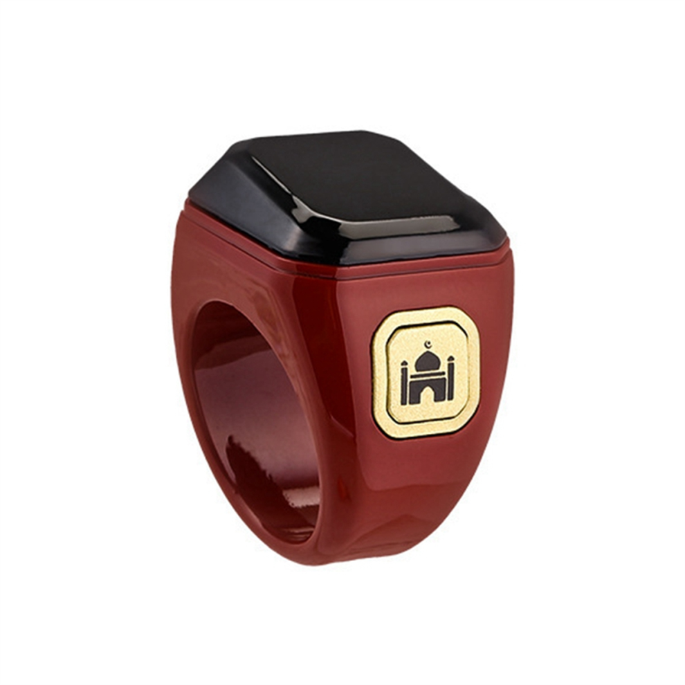Smart Ring Bluetooth Electronic Finger Counter Worship Time Reminder Count Prayer 20Mm Claret 4852649053413