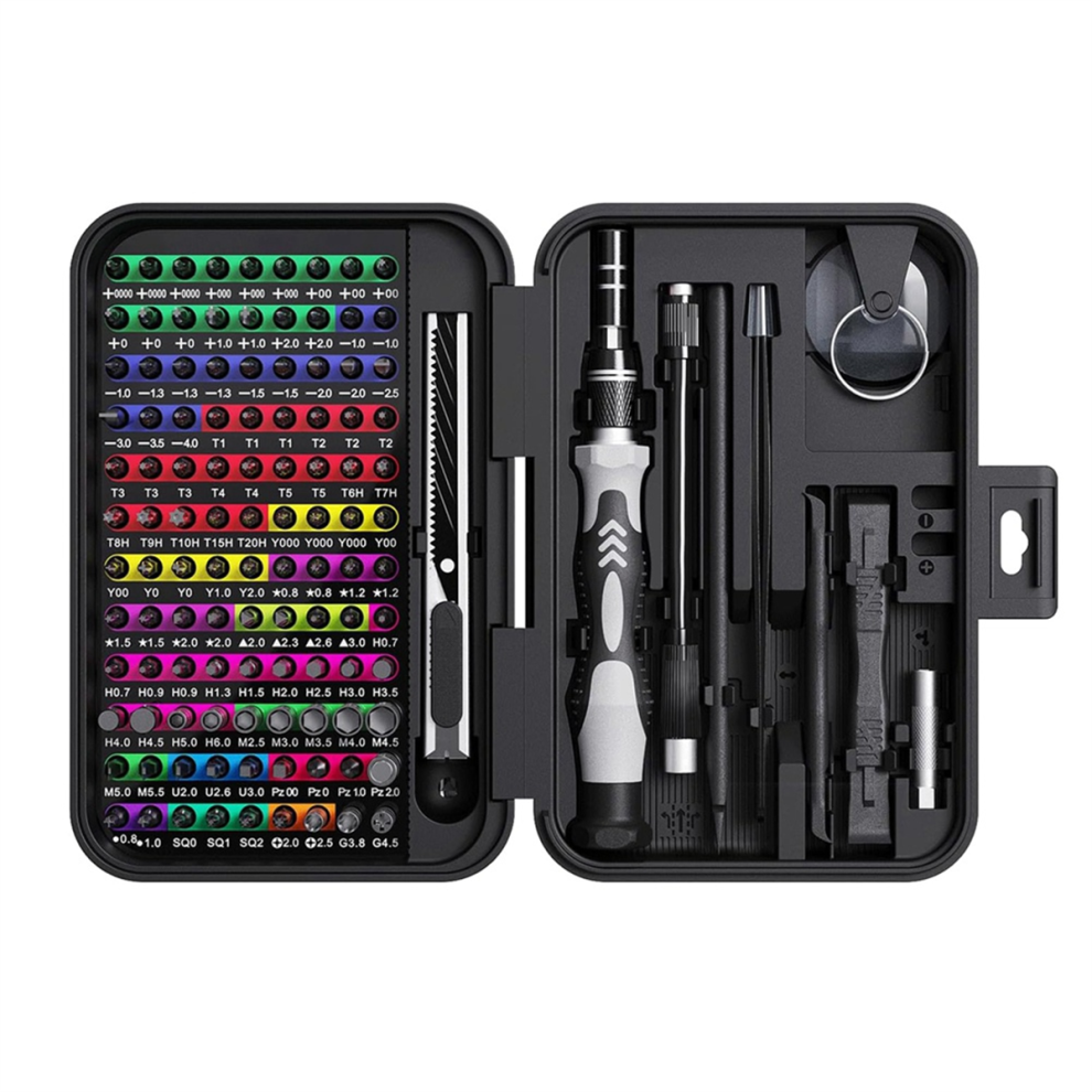 Precision Screwdriver Set With Color-Coded Identification, 132 In 1 Mini Magnetic Repair Tool Kits Storage Box 4852649061333