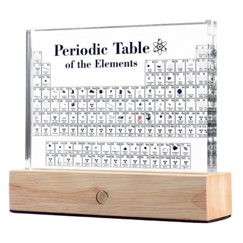 Periodic Table with Real Elements Inside, of Elements, Acrylic Display 83 Samples