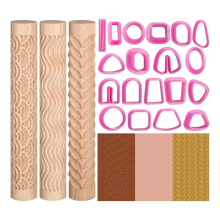 18 Pieces Polymer Clay Cutter for Making Earrings, Roller Ceramic Sculpting Tools DIY Handmaking