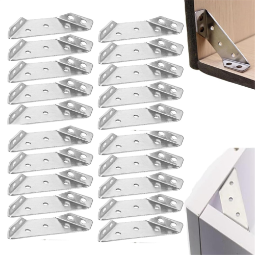 20PCS Universal Furniture Corner Connector, Angle Fasten Connector Triangle Support Frame 2