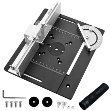1Set Milling Table Insert Plate,Aluminium for Router with Holder Chamfer Torque, Plate