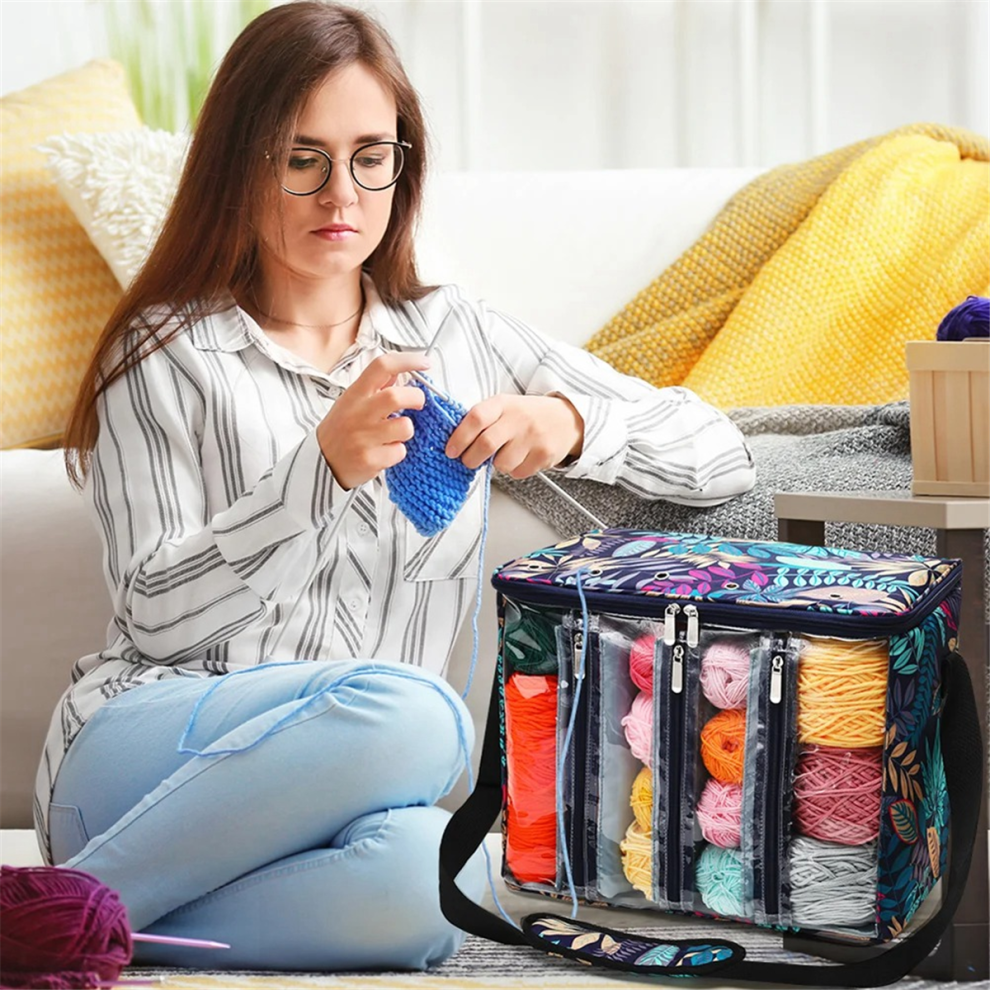 Saudism Crochet Bag Knitting Bags, Organizer, Traveling Bags Yarn For Carrying Hooks, Kit