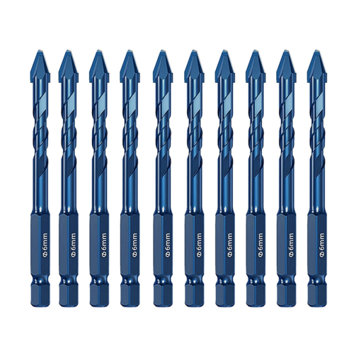 10Pcs High Hardness Eccentric Drill Precision Drilling 6mm Glass Tile Ceramic Punching Rock Slab Triangle Bit