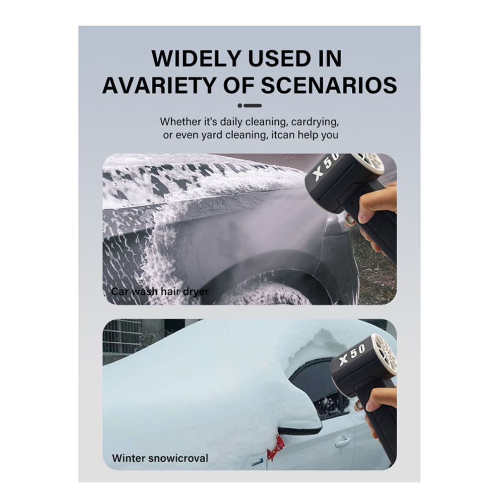 X50 Handheld Fan Car Dryer Brushless Motor High Power Thrust 1300g Duct Turbo Gray-image-OPC-PJ8GM97-NEW