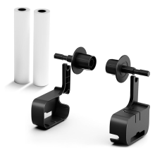 M08F Printer Holder & 2 Rolls US Letter 8.5x11inch Thermal Paper, Desktop Accessory Supplies for Travel, Home