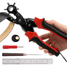 Leather Hole Punch Set, Super Heavy Duty Rotary Puncher, Precision Multi Sizes for Belts, Crafts Holes B