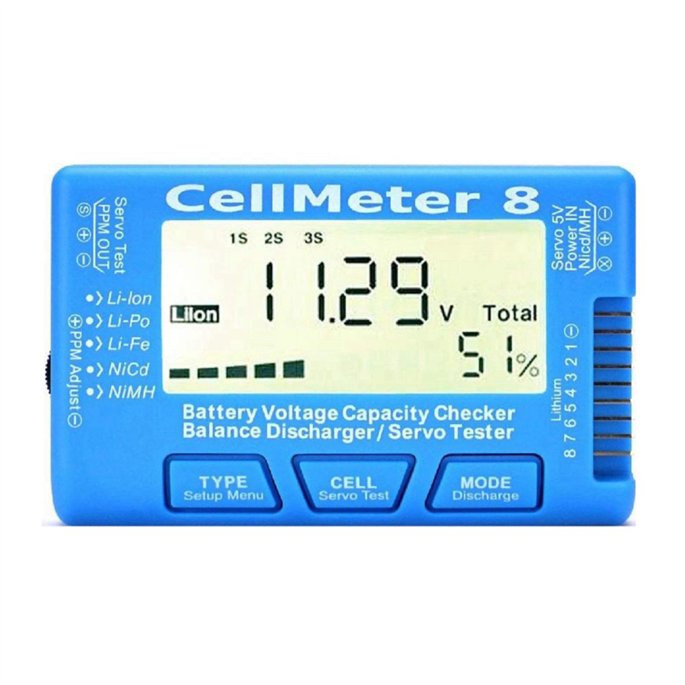 Rc Cellmeter-8 1-8S Battery Capacity Voltage Test Meter For Lipo Life Li-Ion Nimh Nicd Cell 4852649069513