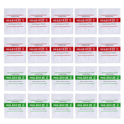 20 Pack PH Meter Buffer Solution Powder 4.01, Calibration Packets for Precise