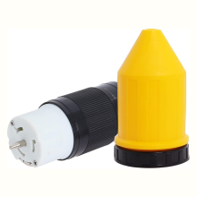 50AMP Twist Lock Plug Female with Protective Cover, 50 AMP Generator Connector, 125V/250V