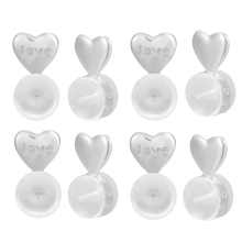 8PCS Earring Backs for -Ears, Lifter Replacements Heavy Earrings,Silver