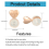 8PCS Earring Backs for -Ears, Lifter Replacements Heavy Earrings,Rose Gold 7