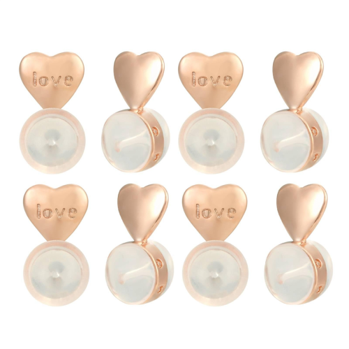 8PCS Earring Backs for -Ears, Lifter Replacements Heavy Earrings,Rose Gold 1