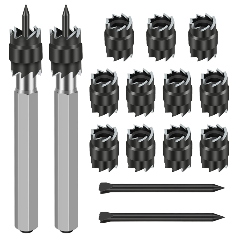 Photos - Bits / Sockets 15Pack Rotary Spot Weld Cutter Sets Double,3/8inch HSS Remover Drill Bits Hex Sheet Hole
