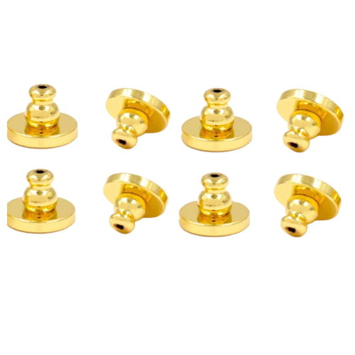 Earring Back 18k Gold Plated Safety for Replacement Ear Studs,Non-Irritating,Suitable Sensitive Ears,A 1