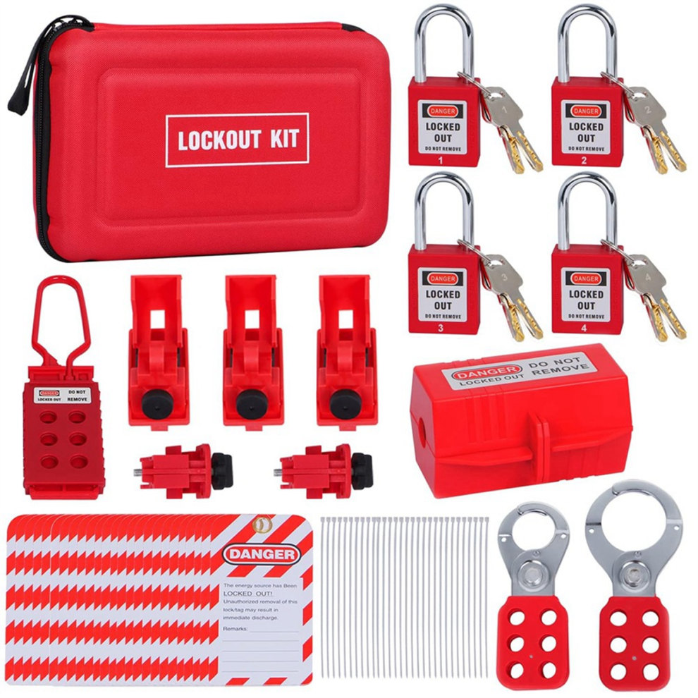 Locking Tag Kit Hasps, Clamps And Universal Multi-Pole Circuit Breaker Locks, Security Padlocks, Plug Locks 4853961834933