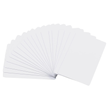 20 Pack Premium Blank PVC Cards, CR80 30Mil Graphic Quality White Plastic Cards for Photo ID Badge Printers