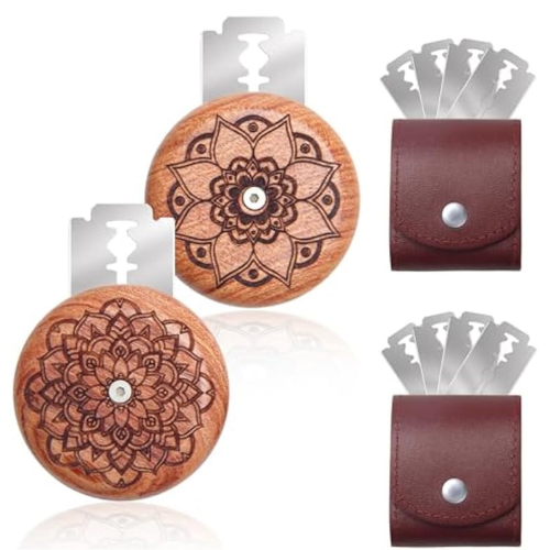 14PCs Wooden Bread Lame Cutting Set,UFO Scoring Tool Including 2 Tool,2 Protective Covers,10 Blades 1