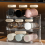 Water Bottle Organizer for 40oz Tumbler with Handle, Stackable Cup Cabinet Accessories 4 Floors 3