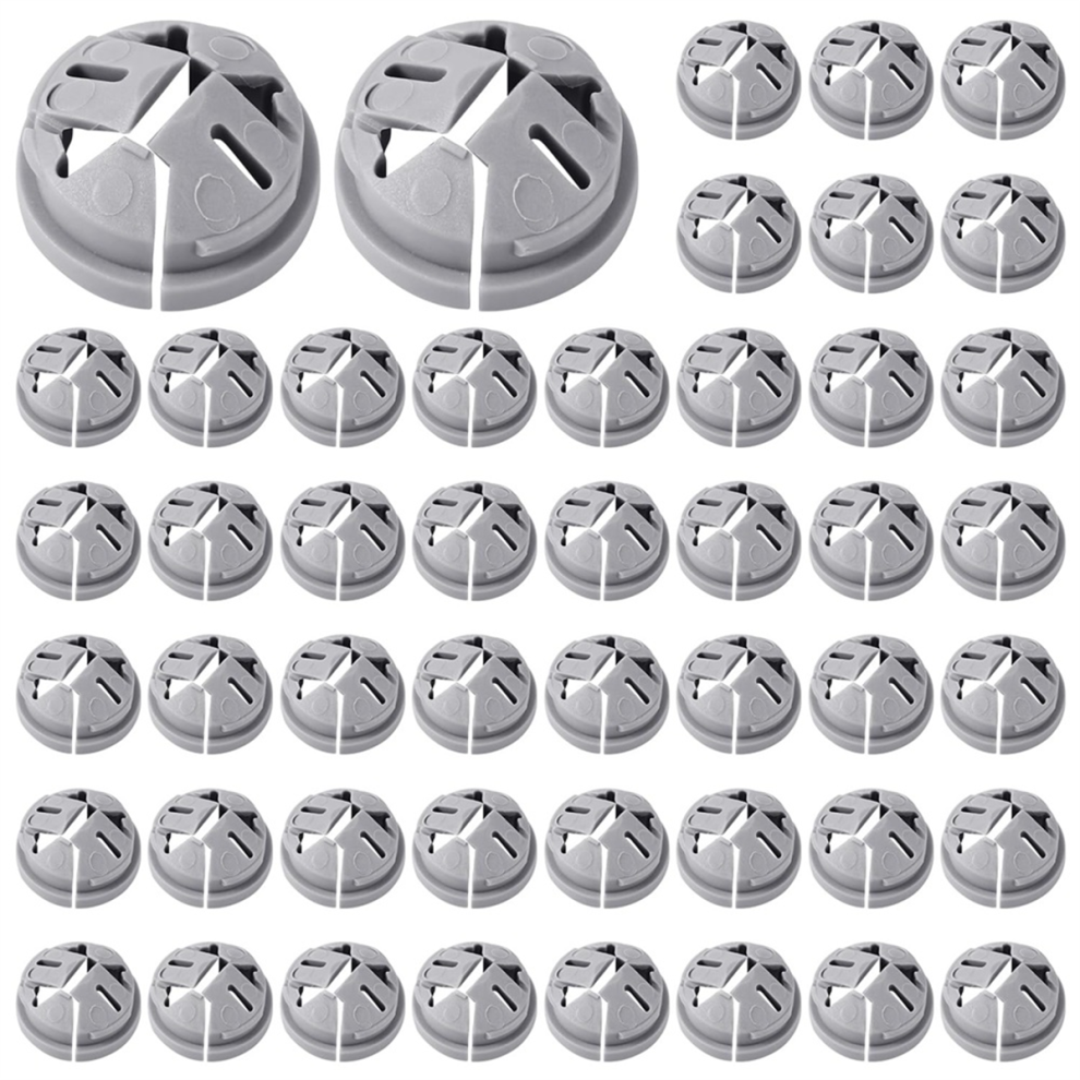 100Pcs Push-In Cable Connectors,Non-Metallic Push In Connector Plastic Electrical Box Wire Inserts Button For 1/2 Inch 4853961839358