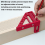 Woodworking Carpenter Square Hole Scribing Ruler Measuring with Angle Pin Construction Precision Tool 6