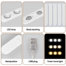 LED Vanity Lights for Mirror, Makeup Vanity, 20x3 LEDs USB 5V 3 Color Mirror Lights, Not Included