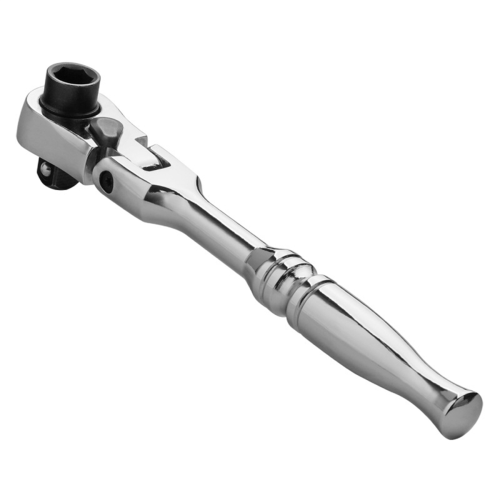 2 in 1 Round Handle Ratchet Wrench 1/4 Double Ended 72 Teeth Quick Spanner Tool Screwdriver Socket Bit DIY Repair 1