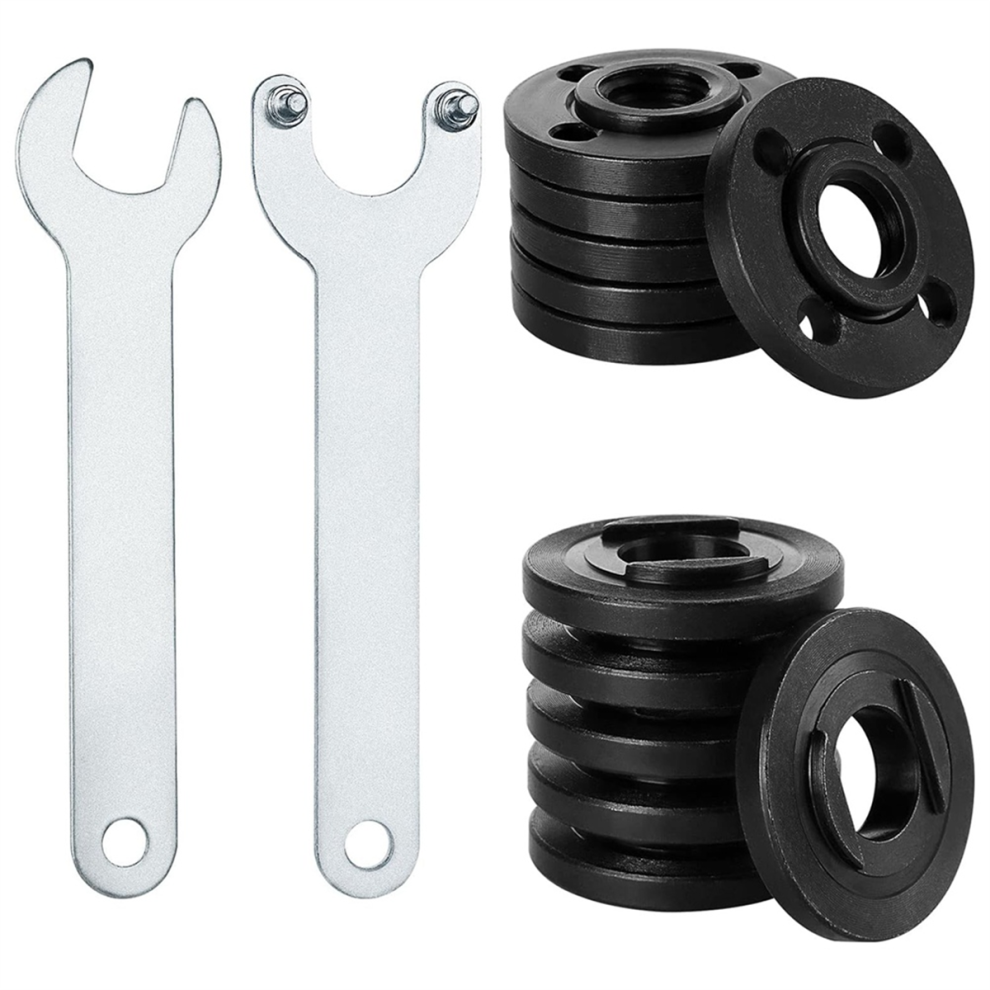 12Pcs Angle Grinder Flange Nuts 5/8Inch-11,With 2Pcs Spanner, Replacement Attachments 4853961852159