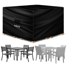 (150x150x75cm) Futura 420D Square Waterproof Garden Furniture Cover, Outdoor Patio Weatherproof Rattan Sofa Shield