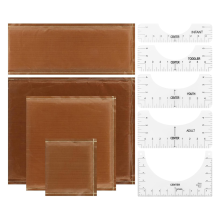 Heat 9 Pcs in 1 Set, 4 Sizes Pressing Transfer Pillow and 5pcs -Shirt Ruler Guide for Vinyl DIY