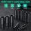 Impact Socket Set 1/2 Drive -15PCS-Metric Size (10-32mm) Sockets 6 Point Hex Design 5