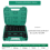 Impact Socket Set 1/2 Drive -15PCS-Metric Size (10-32mm) Sockets 6 Point Hex Design 9