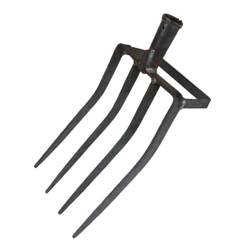Gardening Pitchfork, Metal Large Fork Tool with 4 Claws for Compost, Horses, Hay Mulching 1