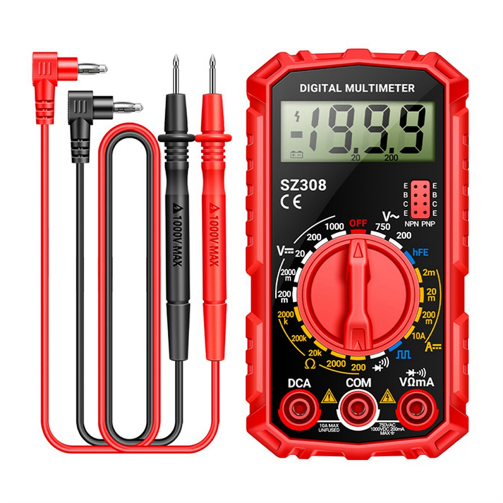 Sz308 Digital Multimeter Voltage Resistance Meter Current Electrician Lcd Backlight Ohm Square Wave Test A 4853961855327