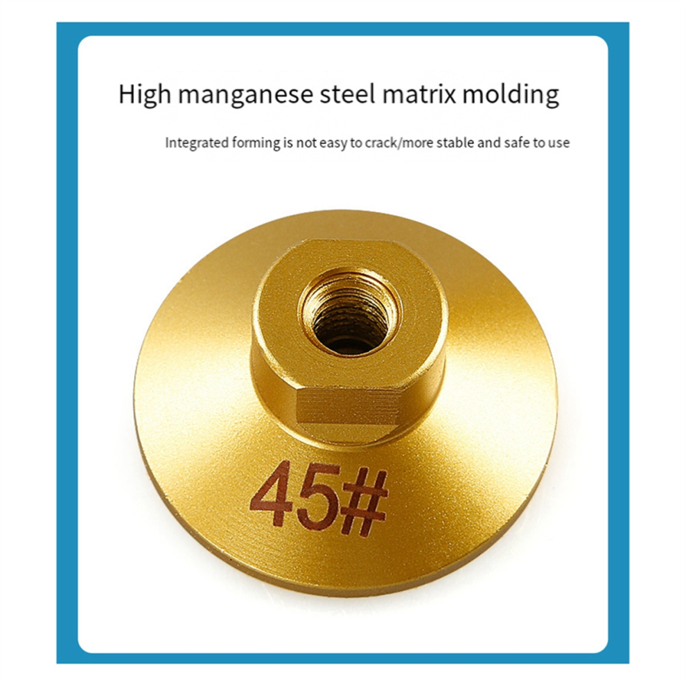 2Pcs 60 M10 Brazed Flat Grinding Head Abrasive Polishing Stone Marble Quartz Cobblestone Grind 4853961854719