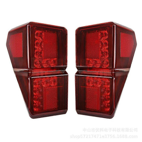 (red) For Polaris Ranger Crew XP 1000: 2020-2021 Black Tail Light